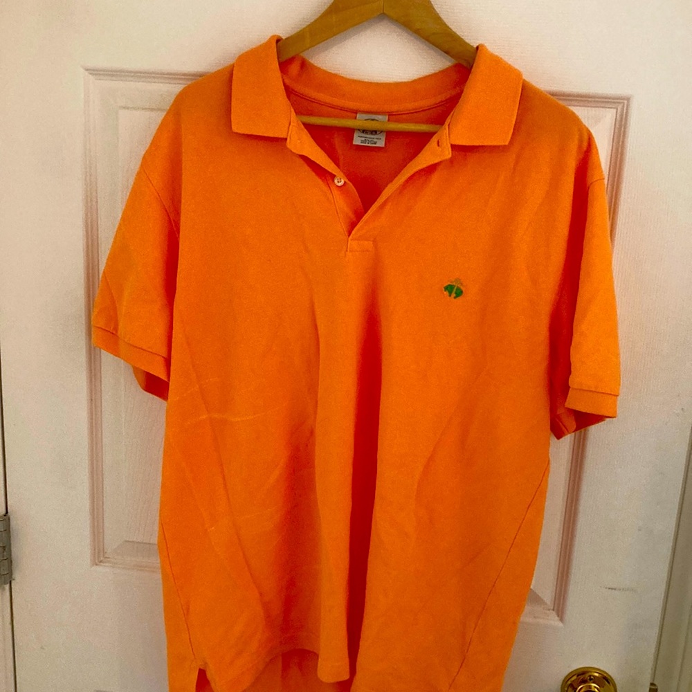 Brooks Brother. Orange polo shirt.